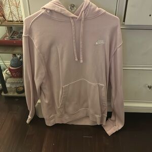 oversized Nike pink hoodie
